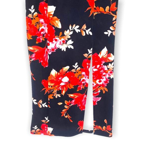 Enfocus Studio New Sleeveless Maxi Dress Size 6 Navy Blue Red Floral Print - Picture 3 of 12